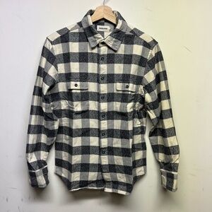 Taylor Stitch Black and White Plaid Button-Up Shirt